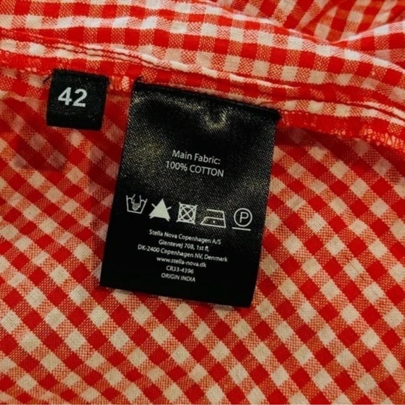 ANTHROPOLOGIE Stella Nova Sussie Square Neck Gingham Dress Size XL NEW - Picture 9 of 10